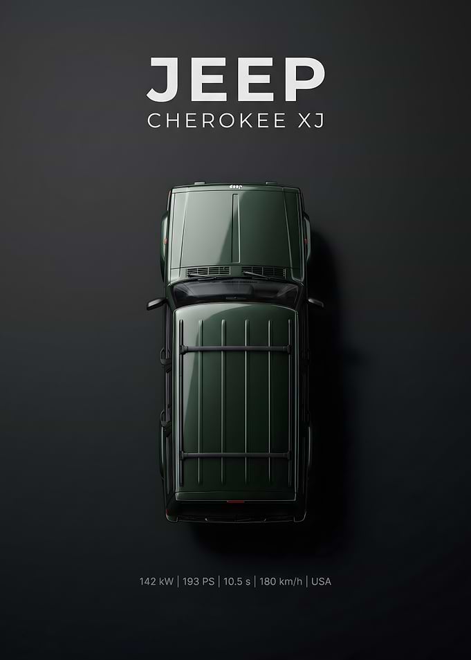 Jeep Cherokee XJ Minimalist Poster