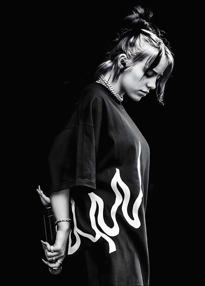 Billie Eilish in Flame T-Shirt