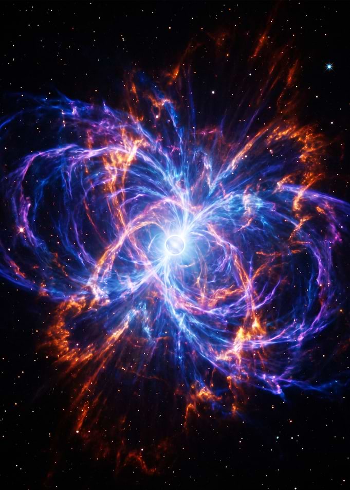Quasar Galaxy supernova Vibrant Cosmic Nebula Explosion