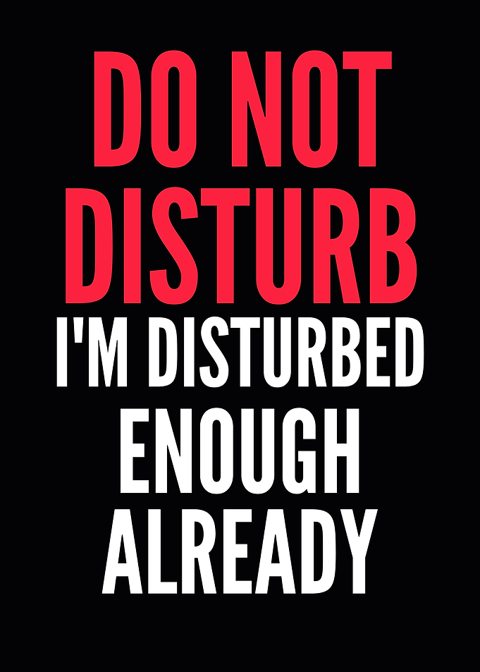 Do Not Disturb Funny Quote Poster