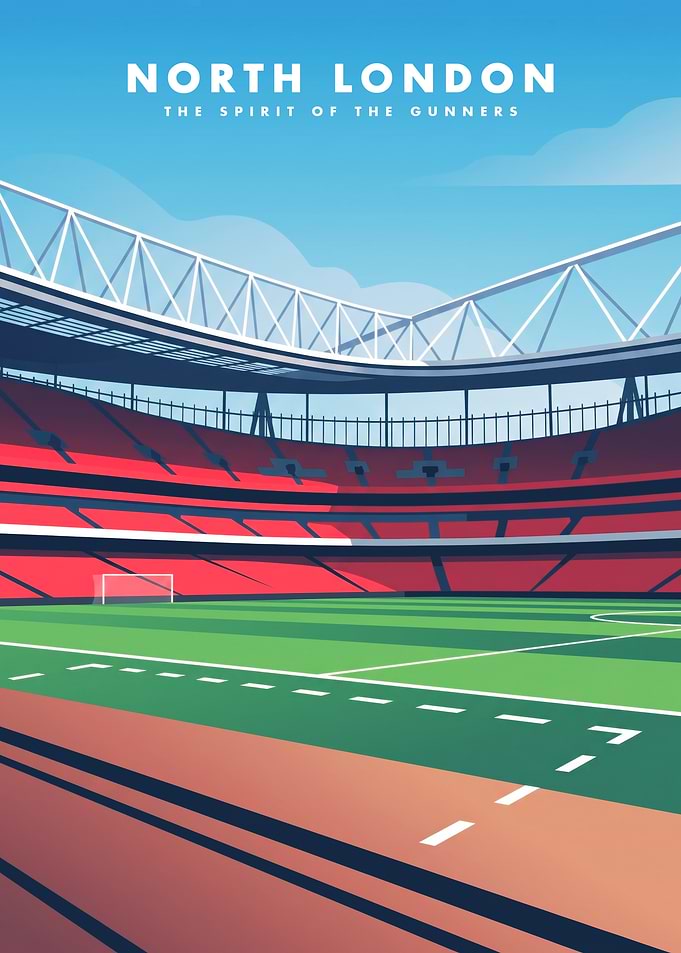 North London Gunners Stadium Poster