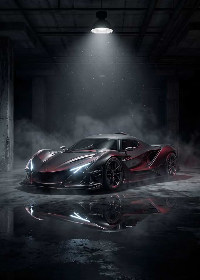 Apollo IE Supercar in Dark Garage