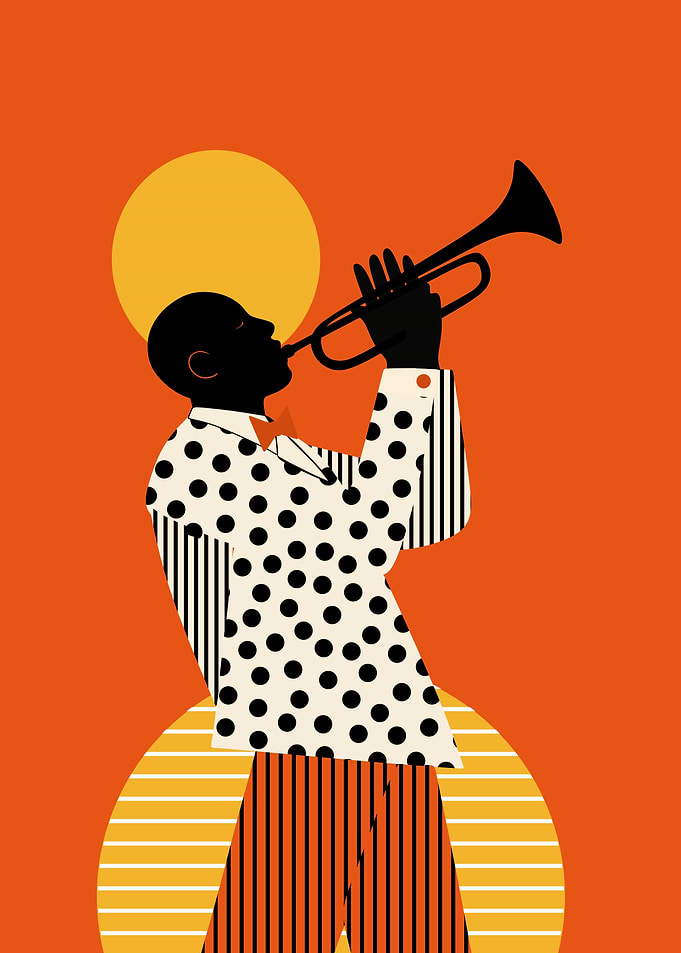 Jazz Trumpeter Minimalist Poster