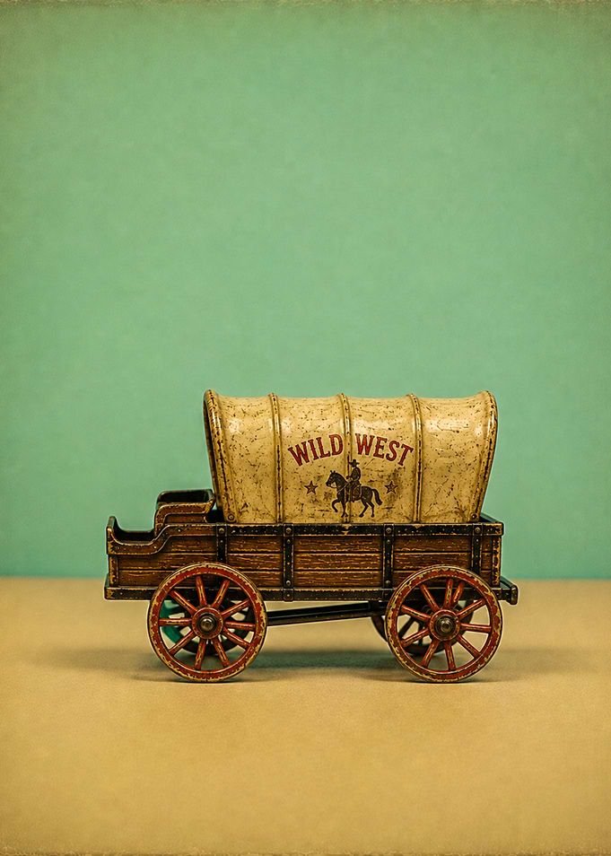 Vintage Wild West Toy Wagon