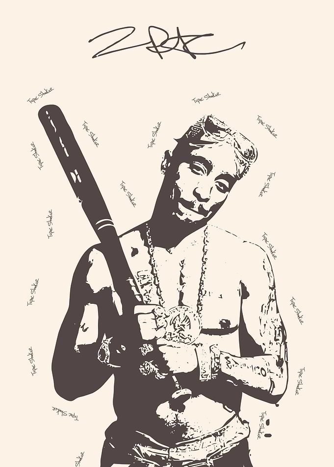 Tupac Shakur Minimalist Poster