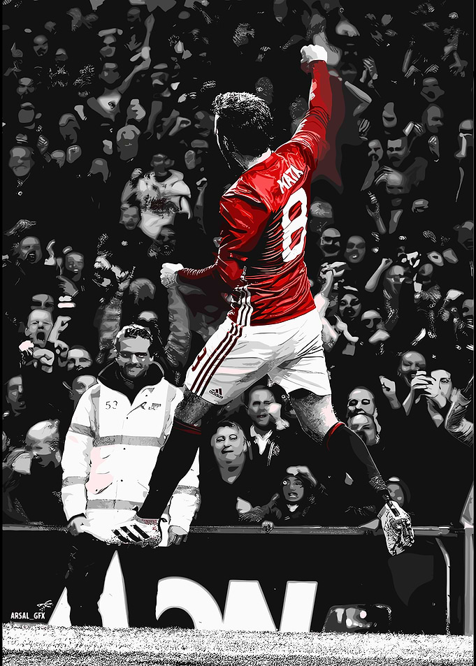 Juan Mata Goal Celebration Poster