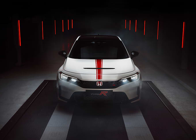 White Honda Civic Type R