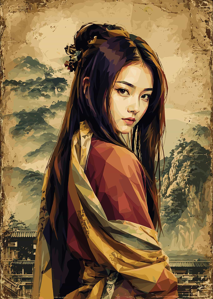 Portrait of a Traditional Asian Woman