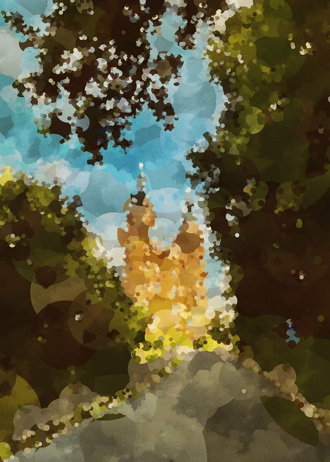 Abstract Impressionist Vierzehnheiligen