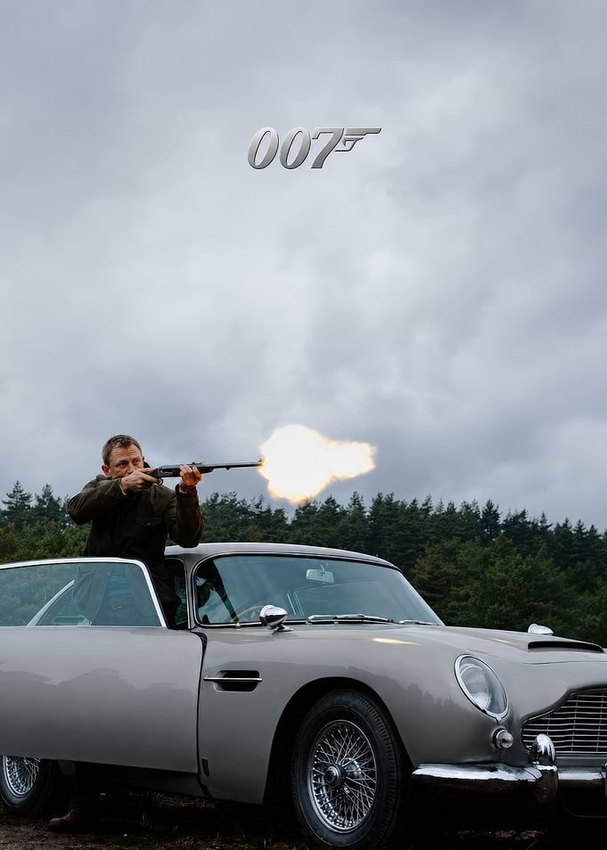 James Bond Shooting from Aston Martin