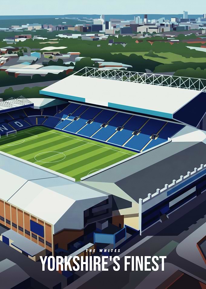 Elland Road Stadium Leeds United Poster