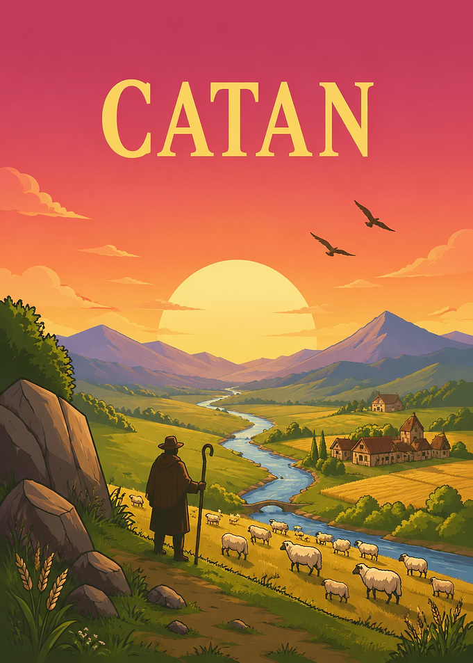 Catan Board Game Landscape Art