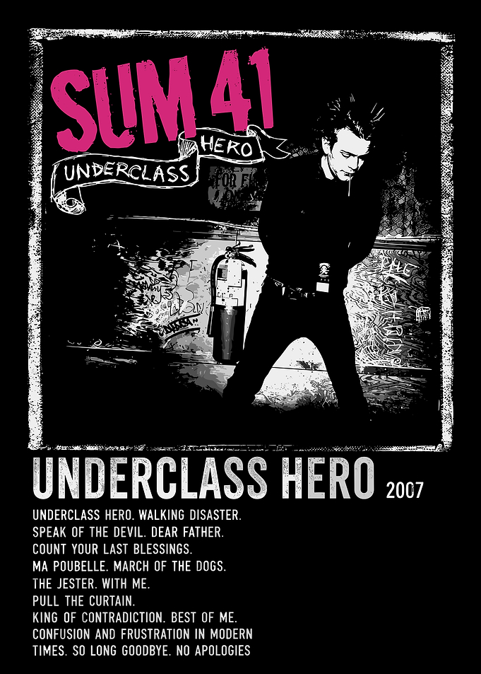 Sum 41 Underclass Hero Album Poster
