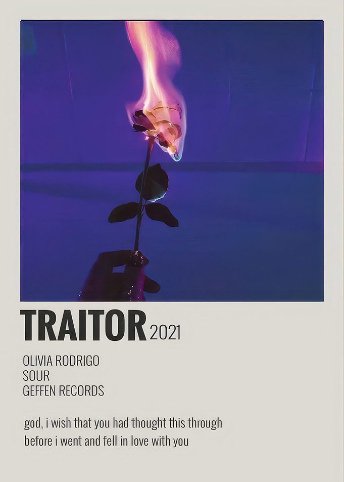 Olivia Rodrigo Traitor Minimalist Poster