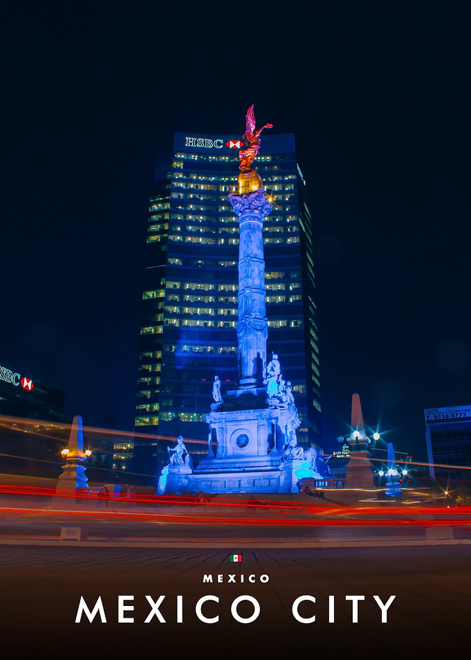 Angel of Independence at Night