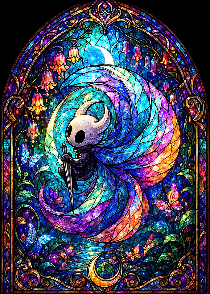 Hollow Knight Stained Glass Art