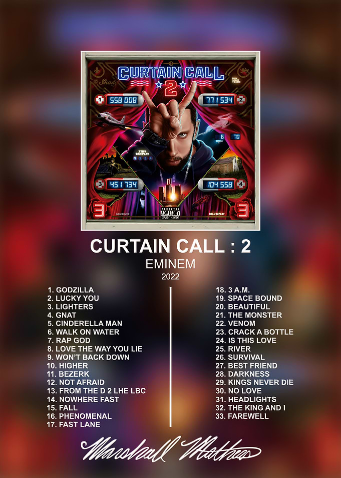 Eminem Curtain Call 2 Album Poster