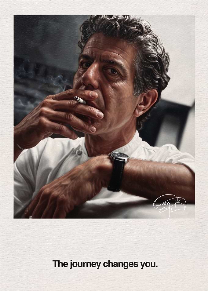 Anthony Bourdain Portrait Poster