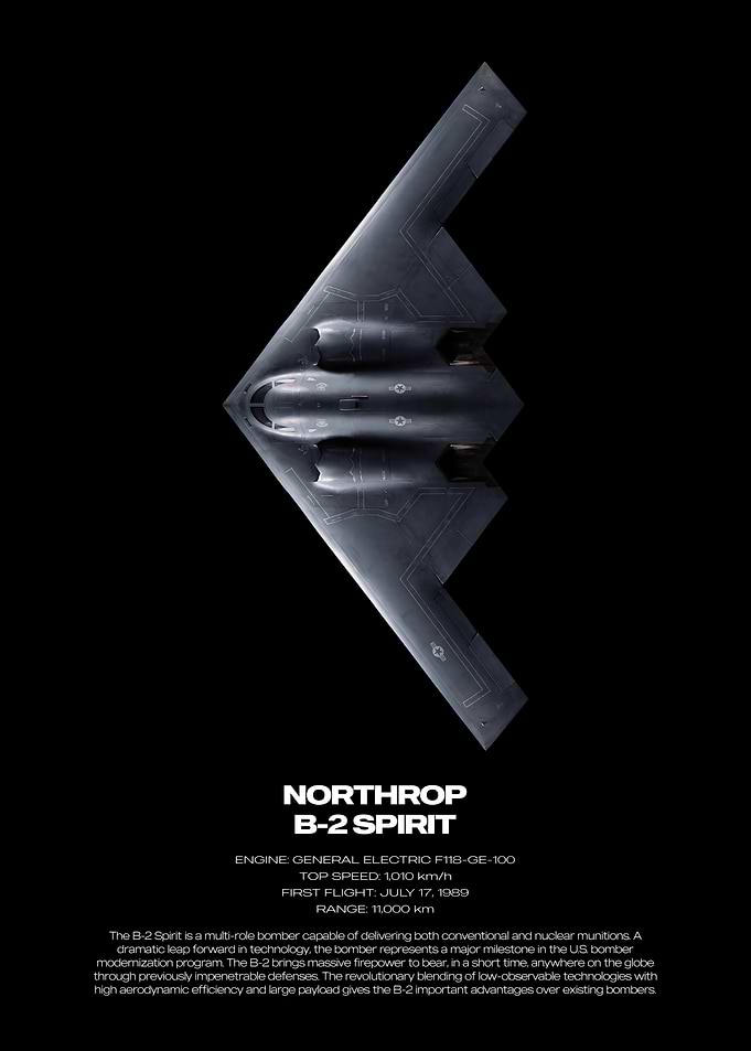 Northrop B-2 Spirit Bomber Poster