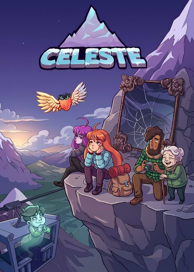 Celeste Video Game Poster Art