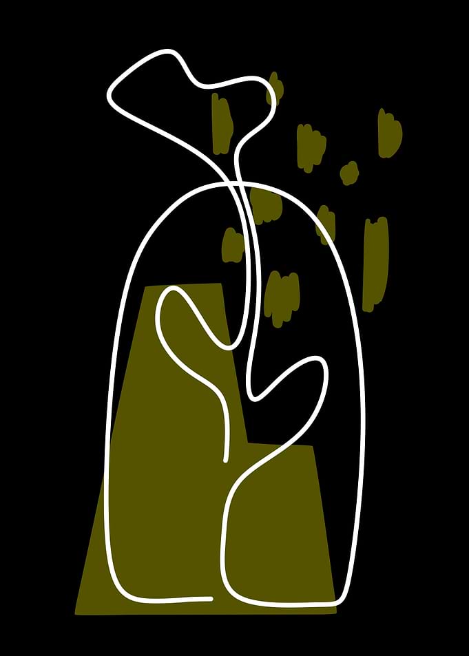 Minimalist Abstract Line Art Illustration