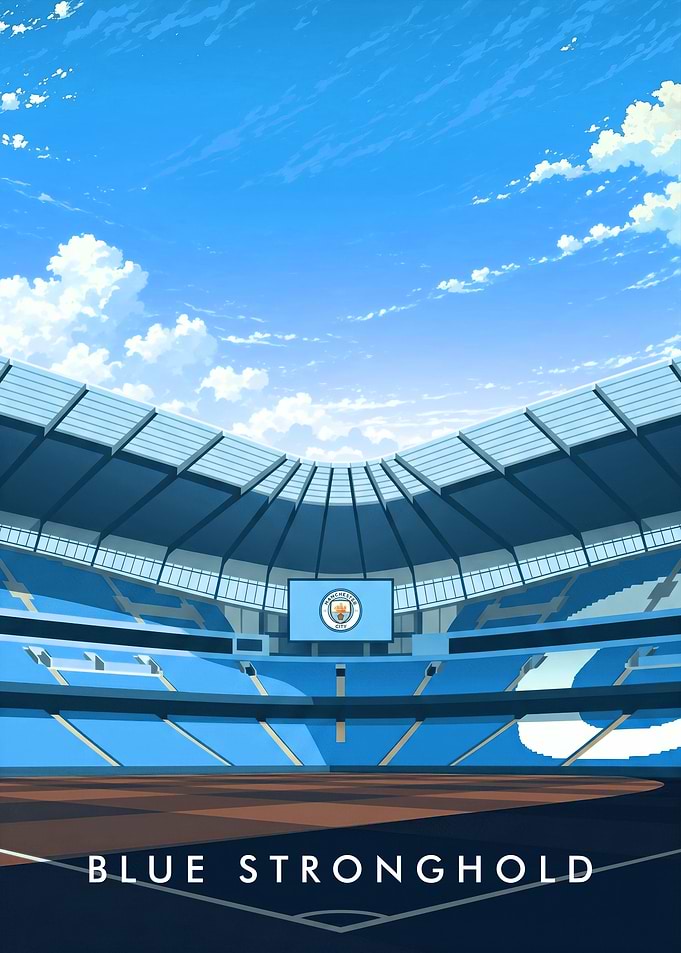 Manchester City Etihad Stadium Illustration