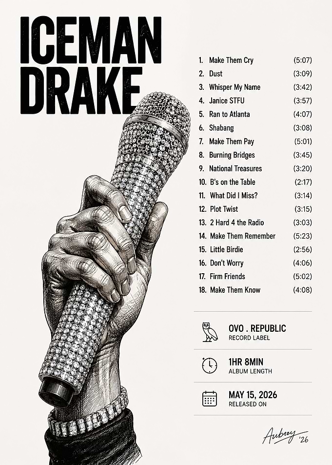 Iceman Drake Album Tracklist Poster
