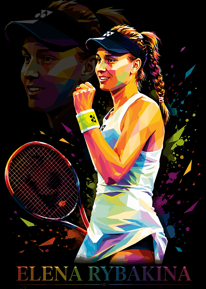 Elena Rybakina Pop Art Portrait