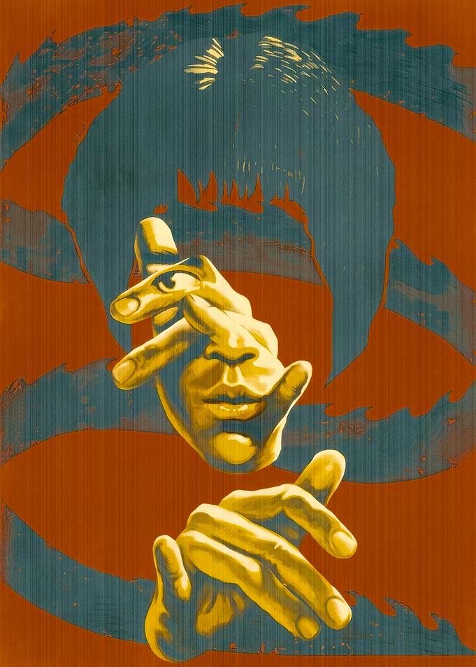 Bruce Lee Stylized Portrait Art
