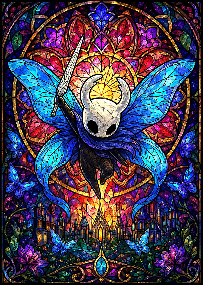 Hollow Knight Stained Glass Art