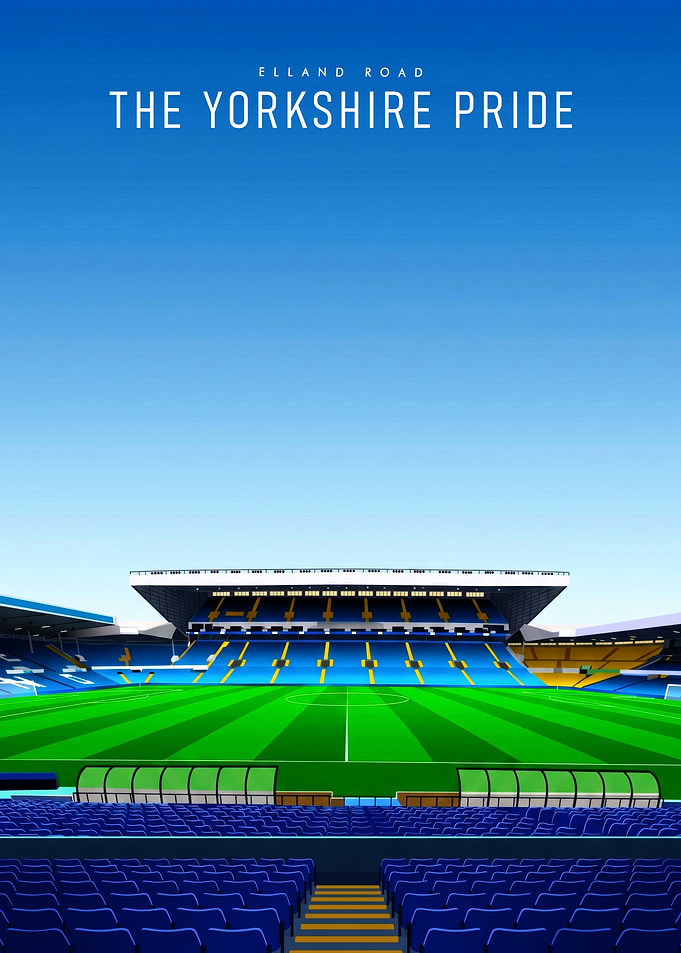 Elland Road Stadium Minimalist Poster