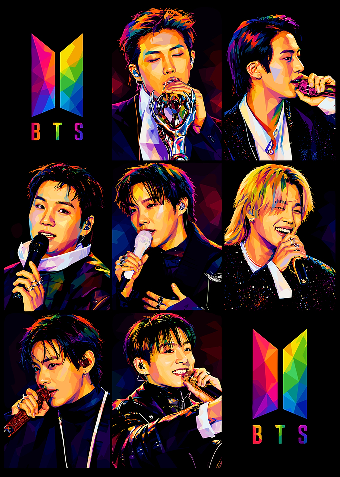BTS Members Pop Art