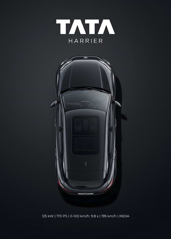 Top View of Tata Harrier SUV
