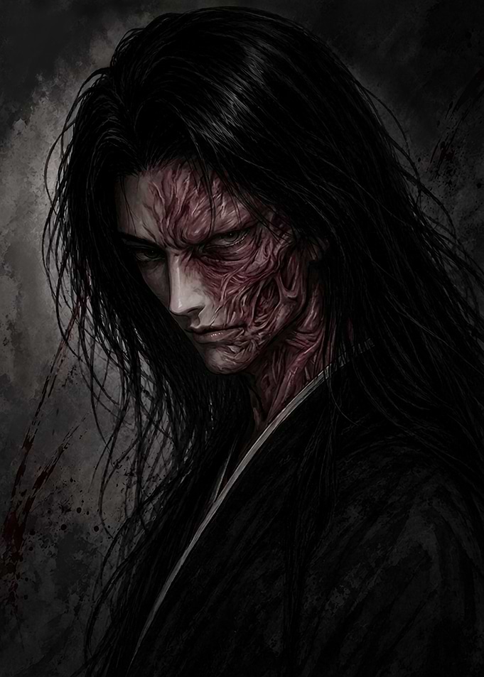 Scarred Man Portrait