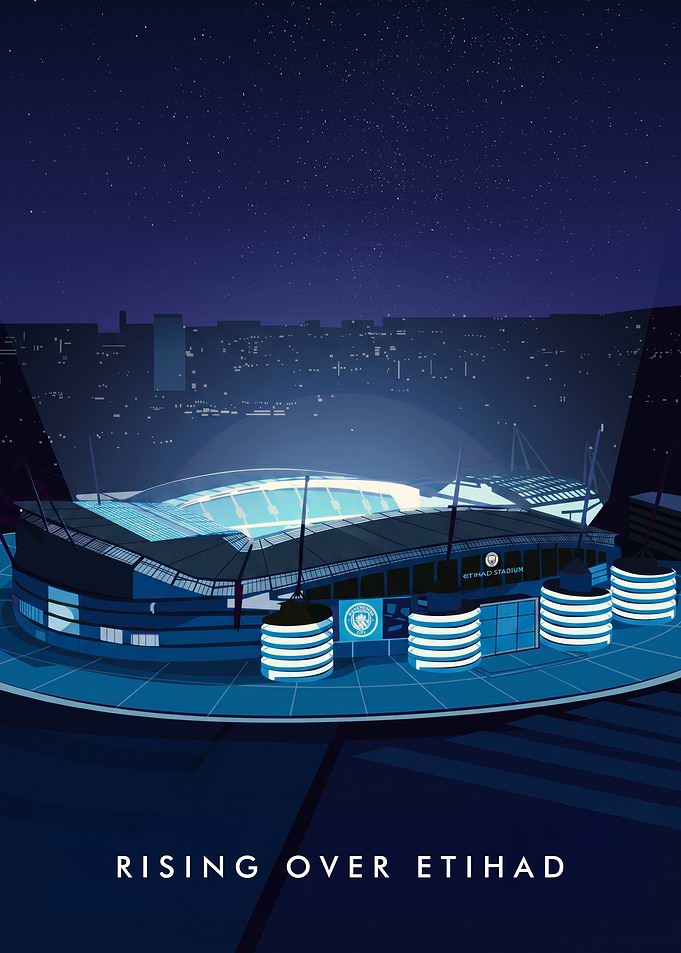 Manchester City Etihad Stadium Poster