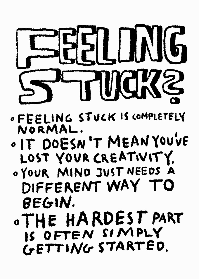 Feeling Stuck Inspirational Quote Poster