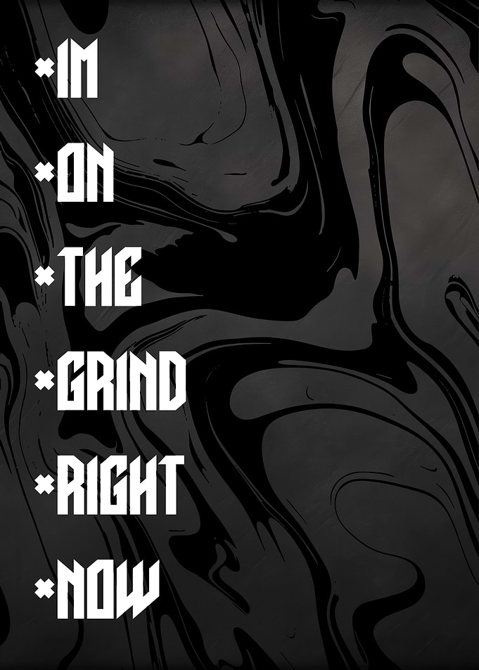 Inspirational Grind Typography Poster