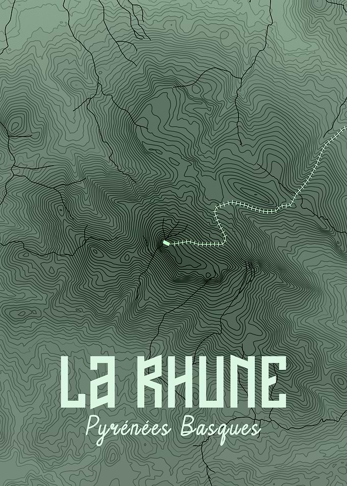 La Rhune Map Poster - Pyrénées, France