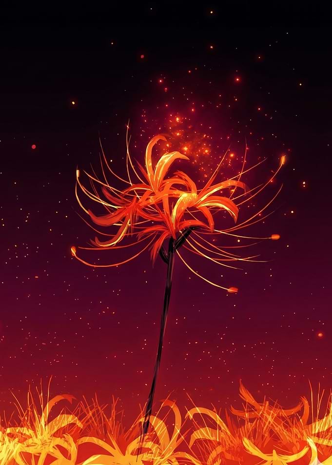 Glowing Red Spider Lily