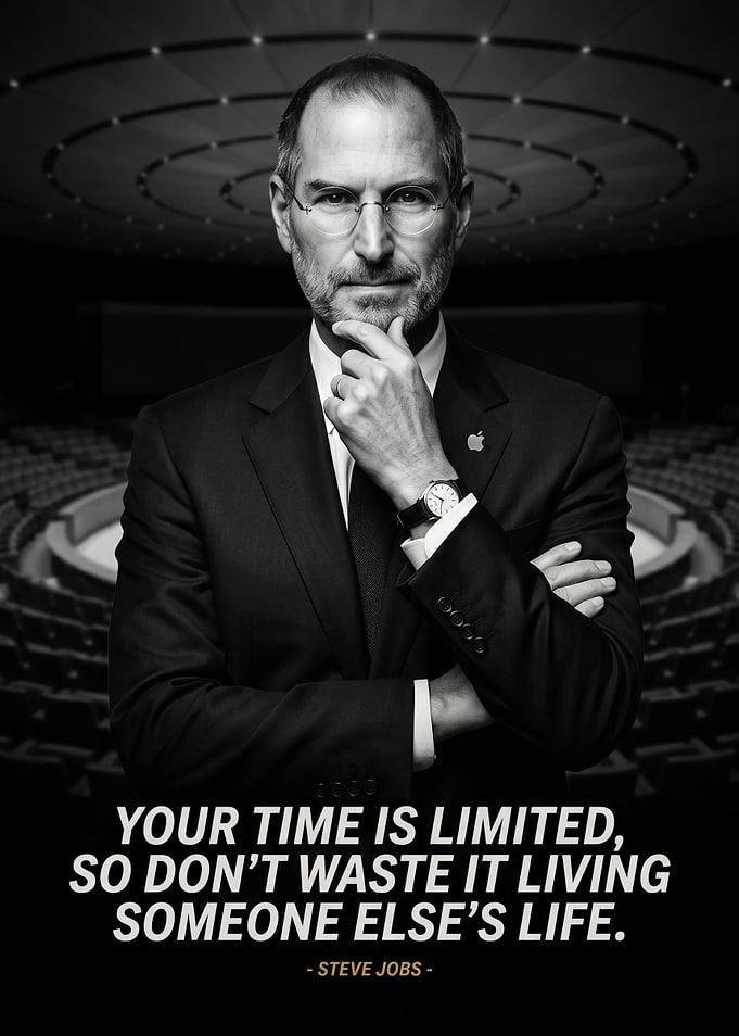 Steve Jobs Inspirational Quote Poster