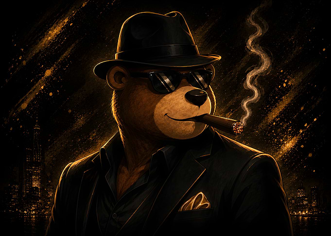 Gangster Bear in Suit