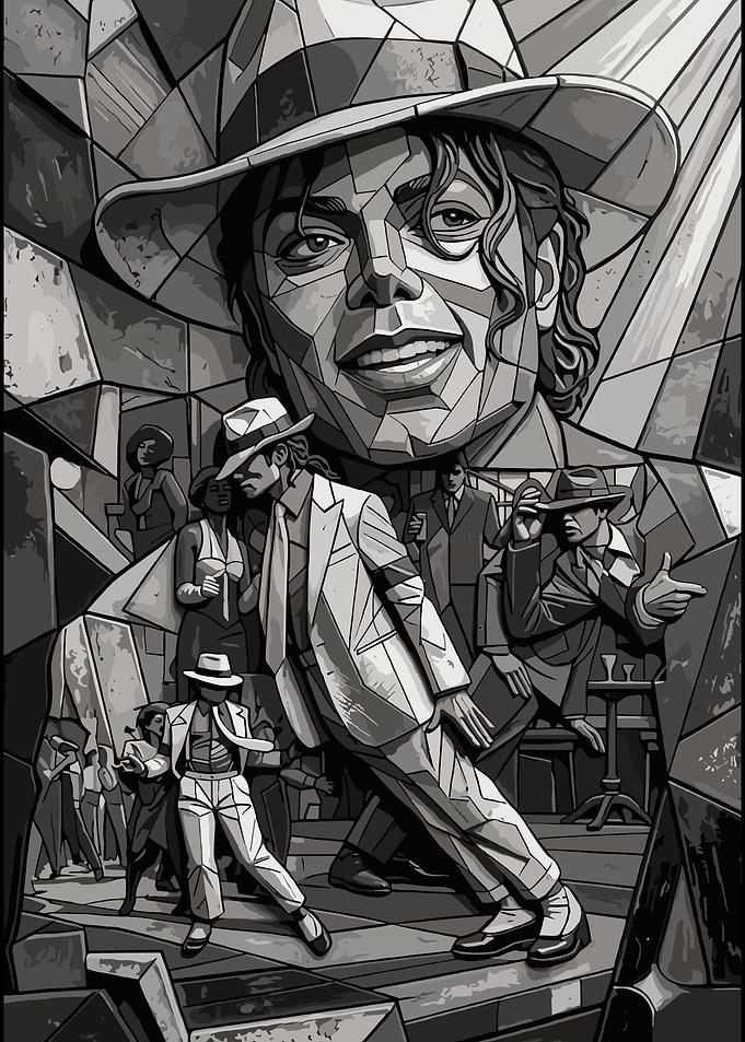 Michael Jackson Geometric Tribute Art