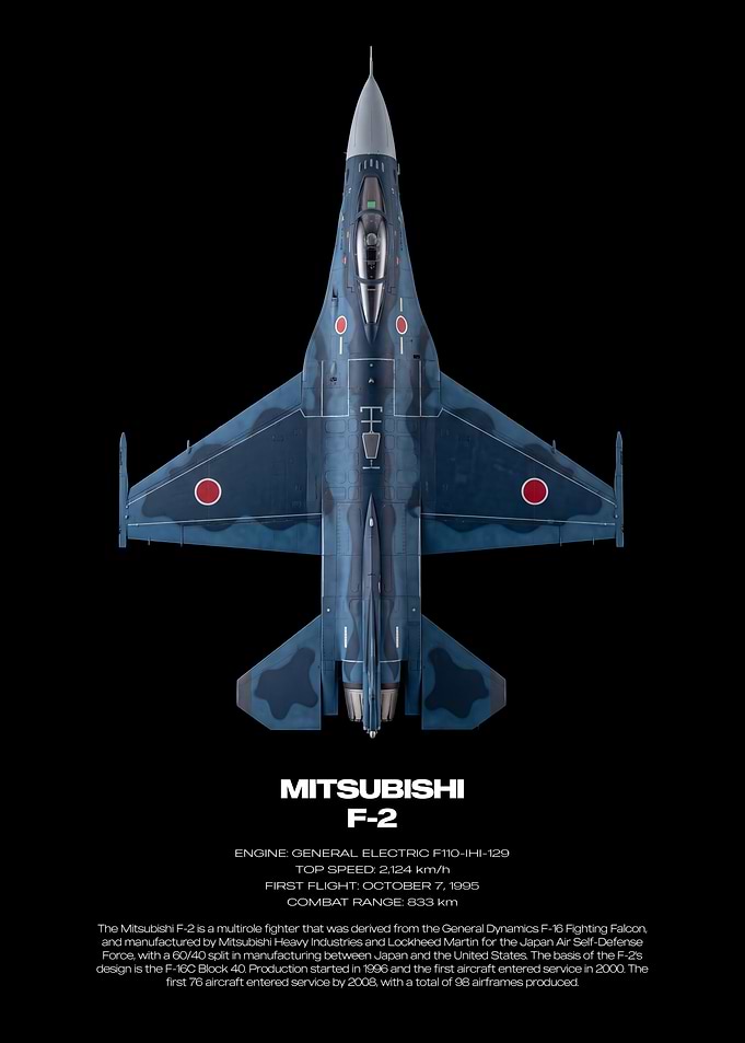 Mitsubishi F-2 Fighter Jet Poster
