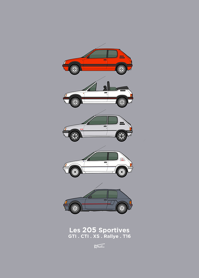 Les 205 Sportive classic car collection