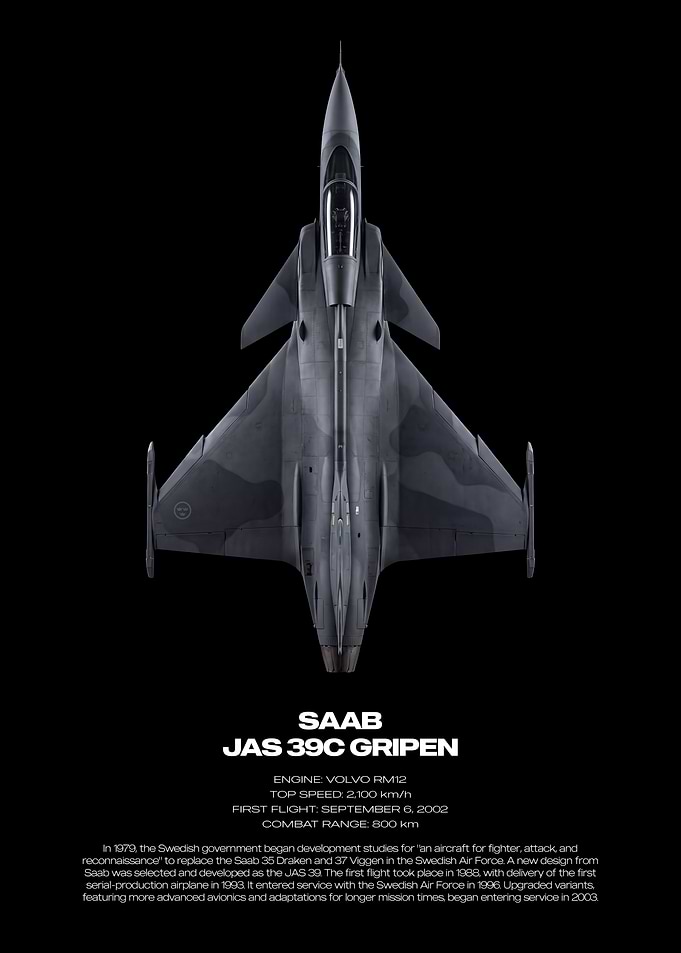 Saab JAS 39C Gripen Fighter Jet