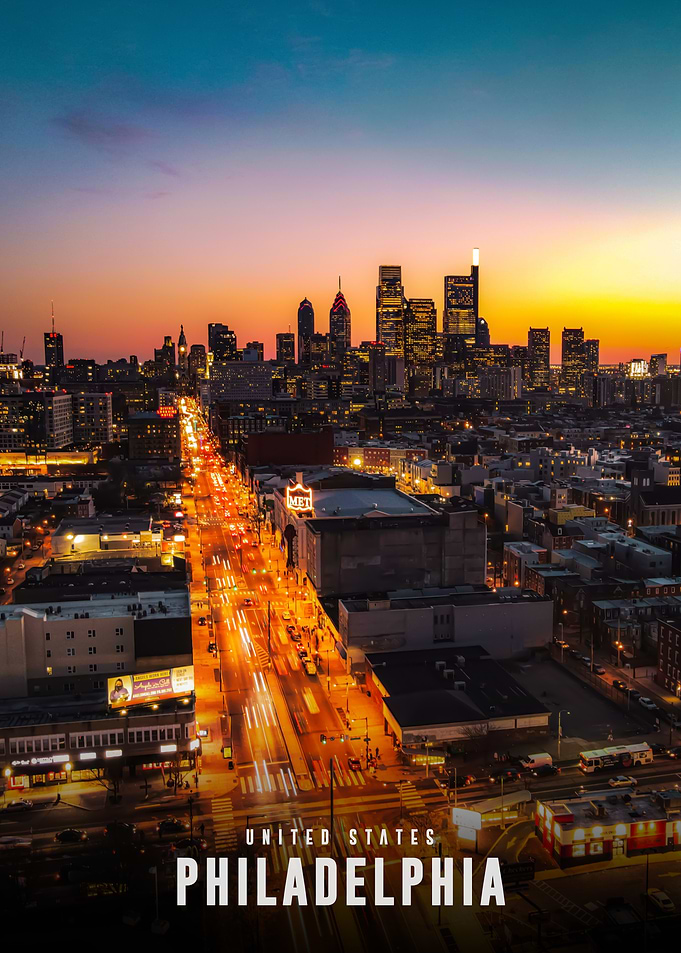 Philadelphia Skyline at Sunset