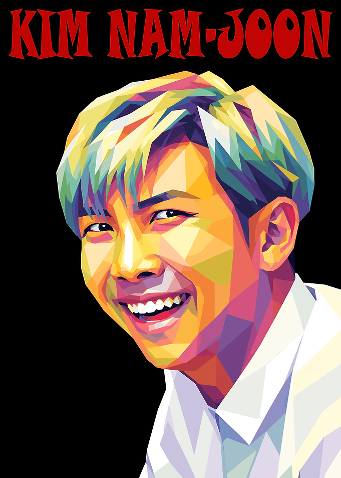 Kim Nam-joon Pop Art Portrait