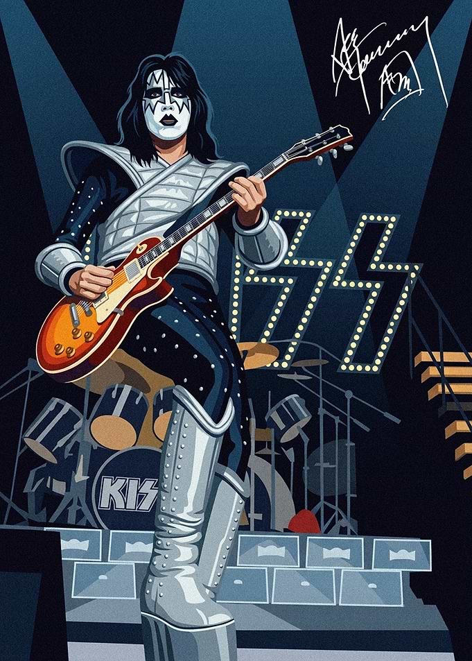 Ace Frehley KISS Concert Illustration