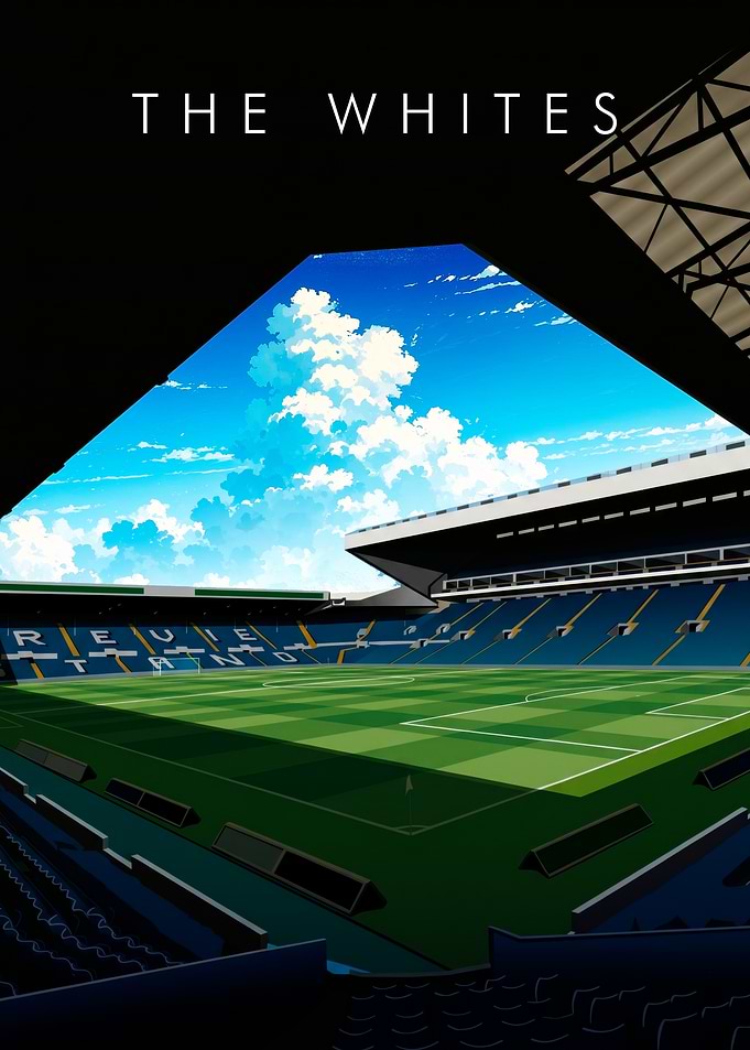 Elland Road Stadium Anime Style Art