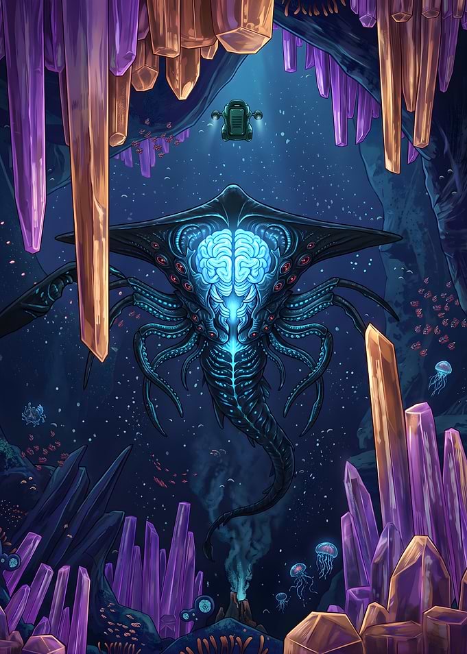 Subnautica Sea Emperor Leviathan Art